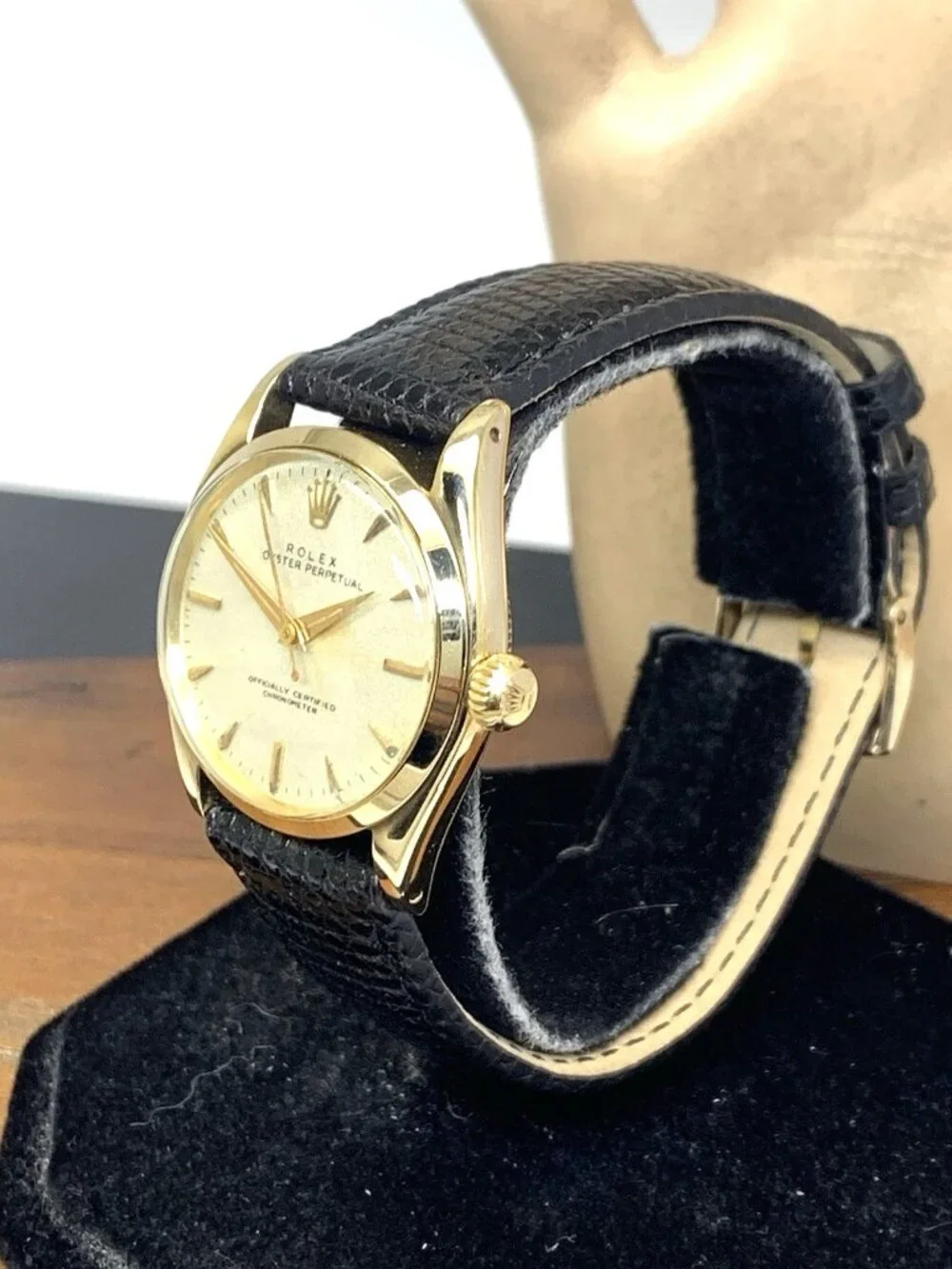 Rolex Oyster Perpetual Women's Watch 6548 Swiss Automatic 14k Gold Case 30mm